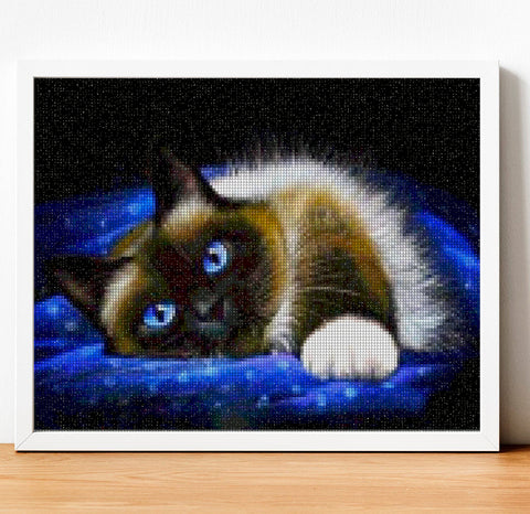 Image of SERENE BEAUTY CAT Diamond Painting Kit - DAZZLE CRAFTER