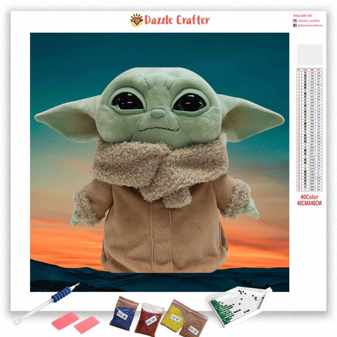 Image of BABY YODA IN SPACE Diamond Painting Kit