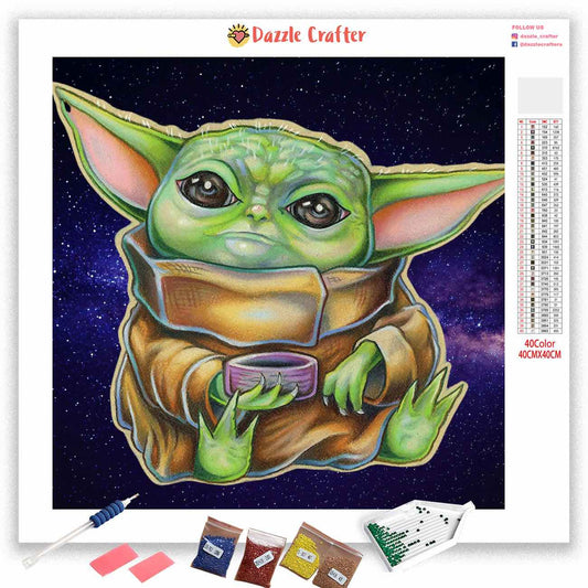 SITTING BABY YODA  Diamond Painting Kit