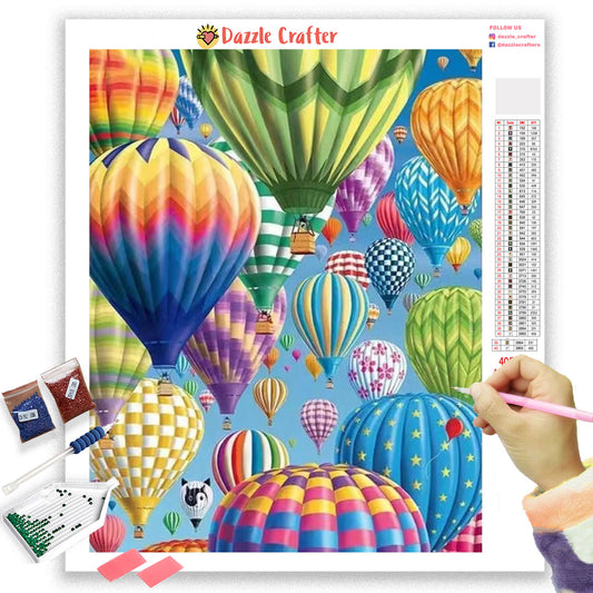 PARACHUTES IN THE SKY Diamond Painting Kit