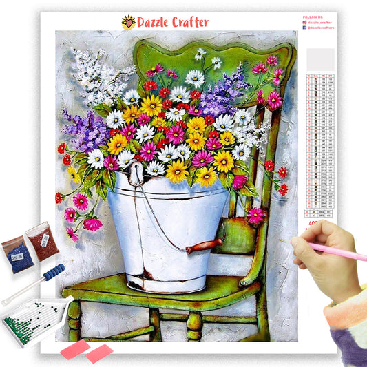 PICKING MY GARDEN FLOWERS Diamond Painting Kit