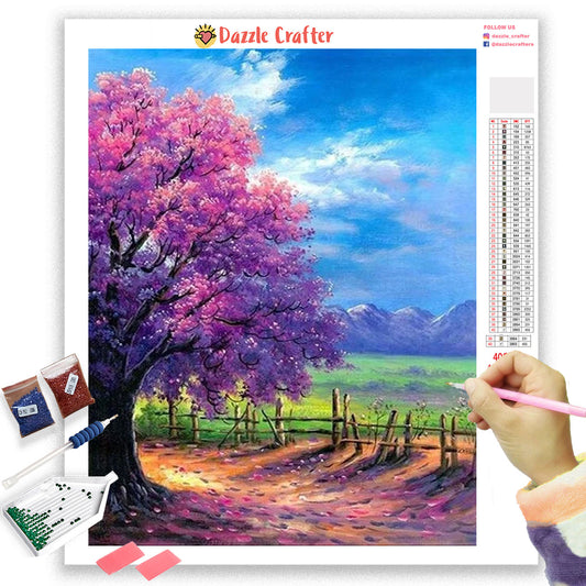 PINK BLOSSOM TREE Diamond Painting Kit