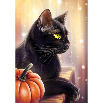 HALLOWEEN BLACK CAT  Diamond Painting Kit - DAZZLE CRAFTER