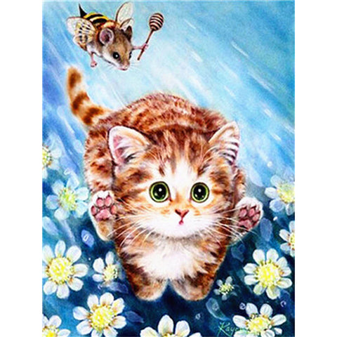 Image of DAISY KITTEN Diamond Painting Kit - DAZZLE CRAFTER