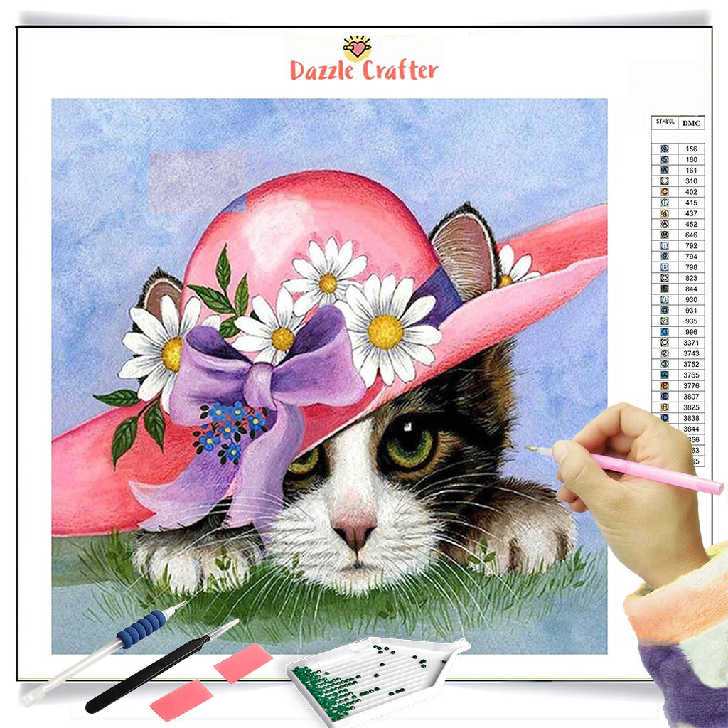 MY FAIR LADY CAT Diamond Painting Kit - DAZZLE CRAFTER