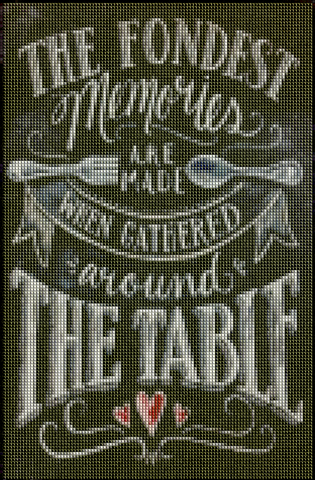 Image of CHALKBOARD QUOTES - FONDEST MEMORIES Diamond Painting Kit - DAZZLE CRAFTER