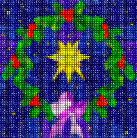 Image of CHRISTMAS WREATH   Diamond Painting Kit - DAZZLE CRAFTER