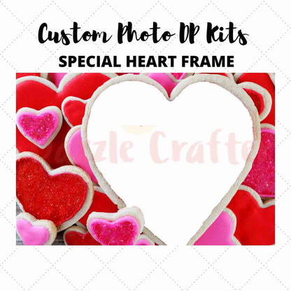 CUSTOM PHOTO WITH SPECIAL HEART FRAME - MAKE YOUR OWN DIAMOND PAINTING