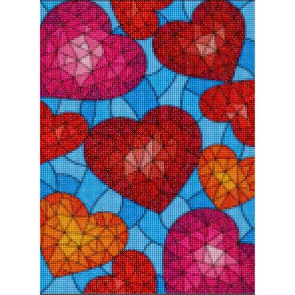 FALLING HEARTS & DIAMONDS Diamond Painting Kit - DAZZLE CRAFTER