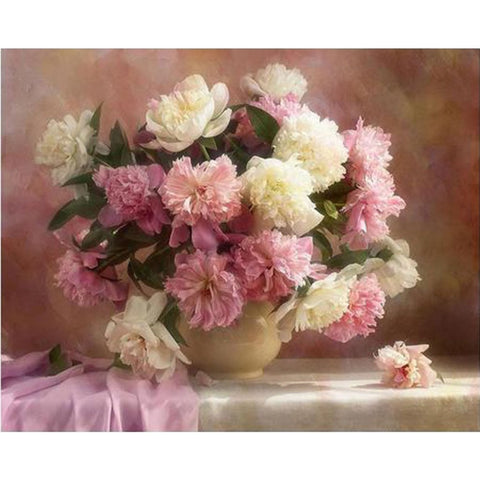 Image of PINK PEONY Diamond Painting Kit - DAZZLE CRAFTER