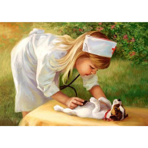 Image of LITTLE GIRL NURSE Diamond Painting Kit
