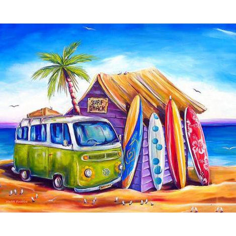 Image of BEACH SHACK Diamond Painting Kit