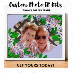 CUSTOM PHOTO WITH FLOWER FRAME - MAKE YOUR OWN DIAMOND PAINTING