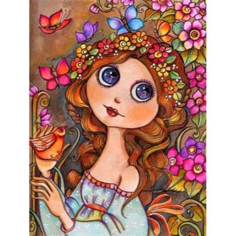 Image of PRETTY BUTTERFLY GIRL Diamond Painting Kit