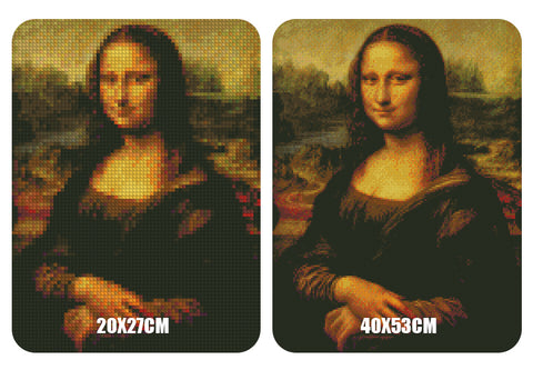 Image of VINTAGE PAINTING OF MONALISA Diamond Painting Kit - DAZZLE CRAFTER