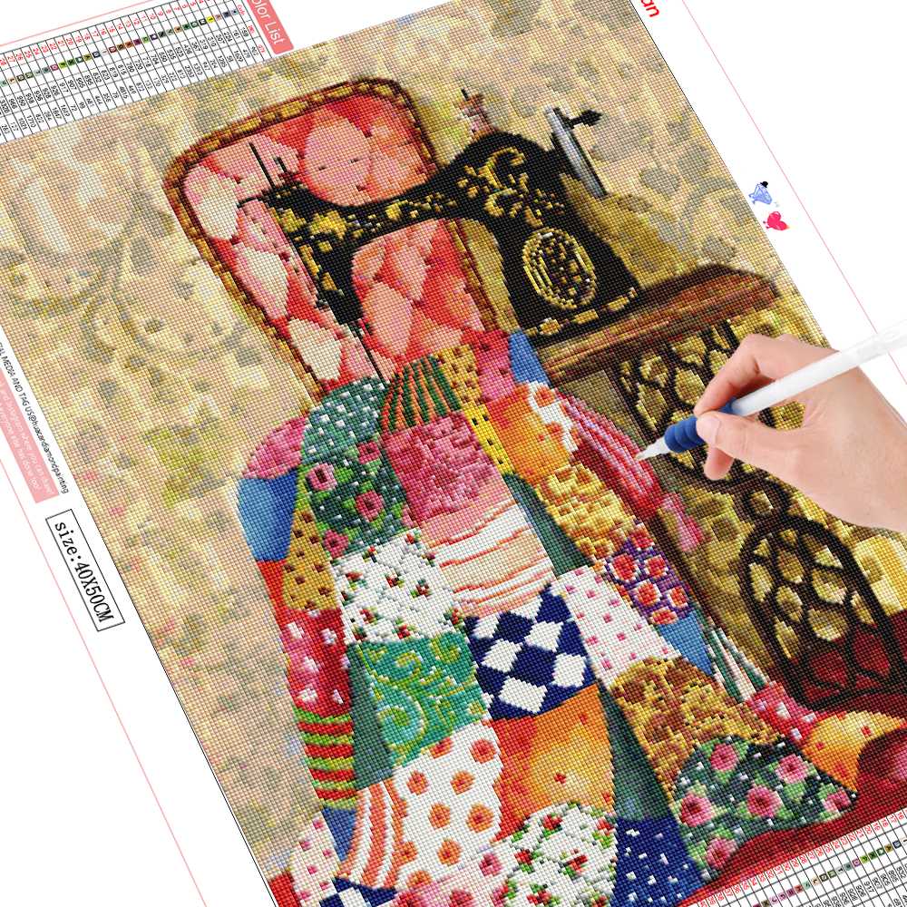 SEWING A QUILT Diamond Painting Kit - DAZZLE CRAFTER