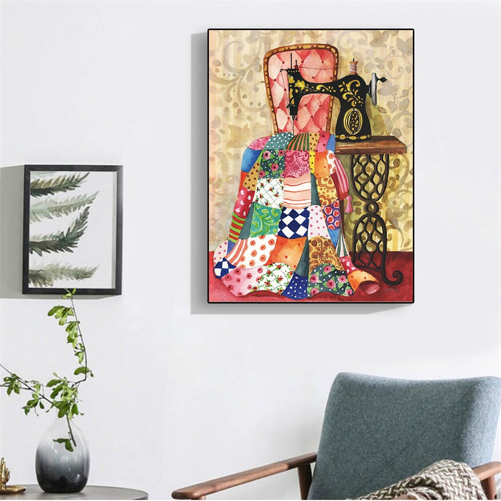 SEWING A QUILT Diamond Painting Kit - DAZZLE CRAFTER
