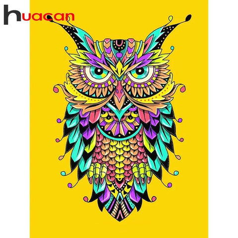 Image of MULTICOLOR OWL Diamond Painting Kit - DAZZLE CRAFTER