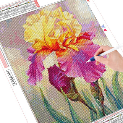 YELLOW & PURPLE IRIS Diamond Painting Kit - DAZZLE CRAFTER