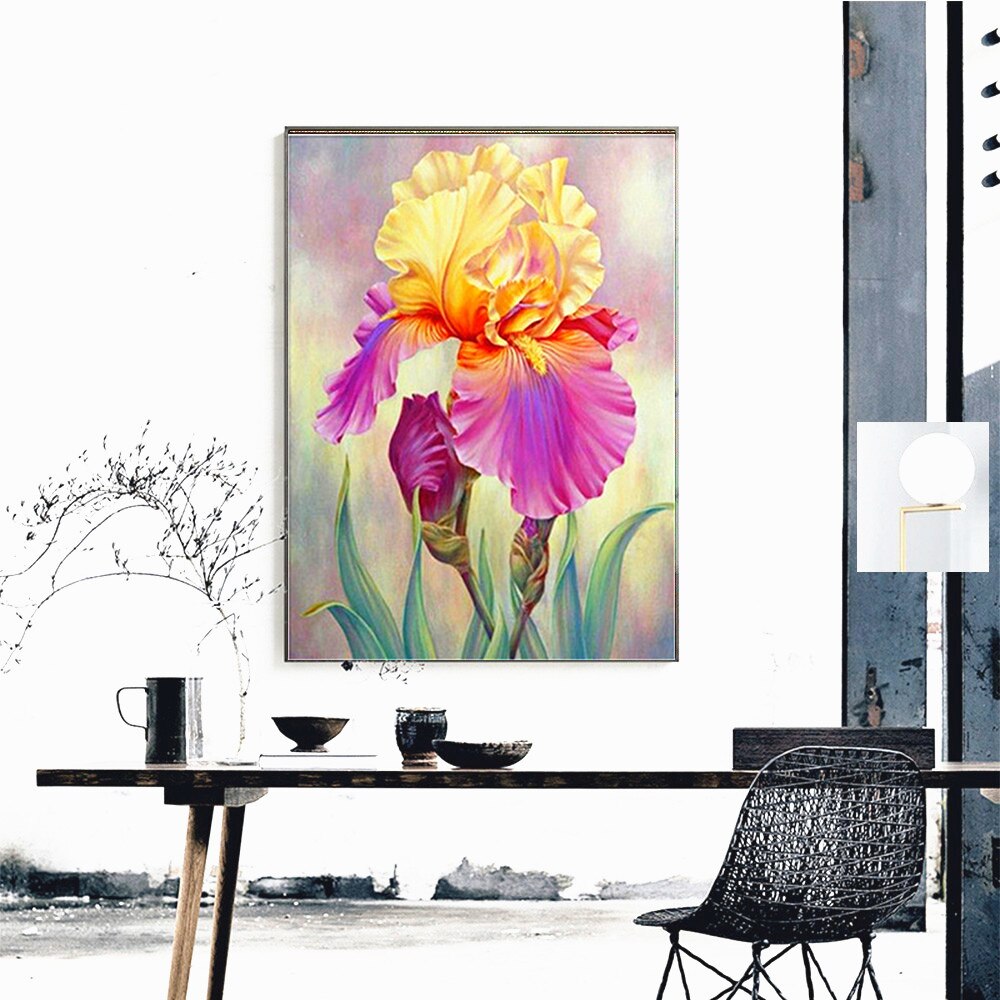 YELLOW & PURPLE IRIS Diamond Painting Kit - DAZZLE CRAFTER