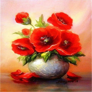 RED POPPIES Diamond Painting Kit - DAZZLE CRAFTER