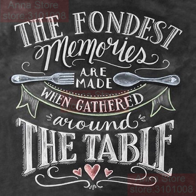 CHALKBOARD QUOTES - FONDEST MEMORIES Diamond Painting Kit - DAZZLE CRAFTER