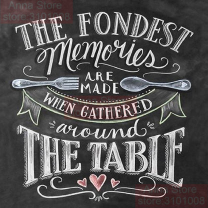 CHALKBOARD QUOTES - FONDEST MEMORIES Diamond Painting Kit - DAZZLE CRAFTER