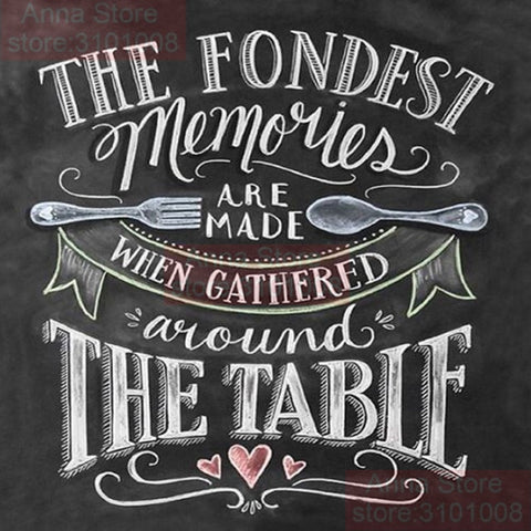 Image of CHALKBOARD QUOTES - FONDEST MEMORIES Diamond Painting Kit - DAZZLE CRAFTER