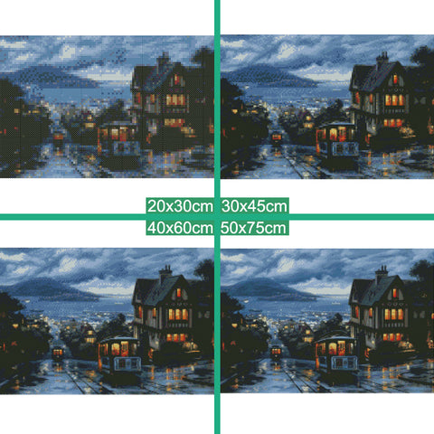Image of Scenic Streetscape Diamond Painting Kit - DAZZLE CRAFTER