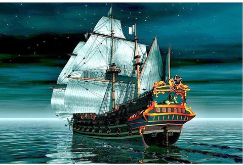 Image of Vintage Boat Diamond Painting Kit - DAZZLE CRAFTER