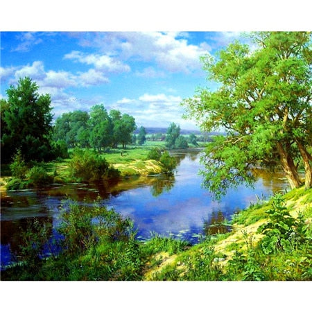 Image of LAKE VISTA Diamond Painting Kit - DAZZLE CRAFTER