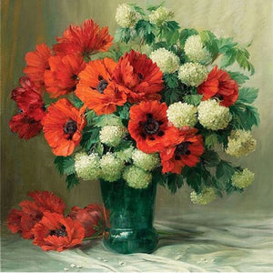 POPPIES IN A VASE Diamond painting Kit - DAZZLE CRAFTER