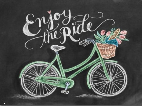 Image of ENJOY THE RIDE Chalkboard Diamond Painting Kit - DAZZLE CRAFTER