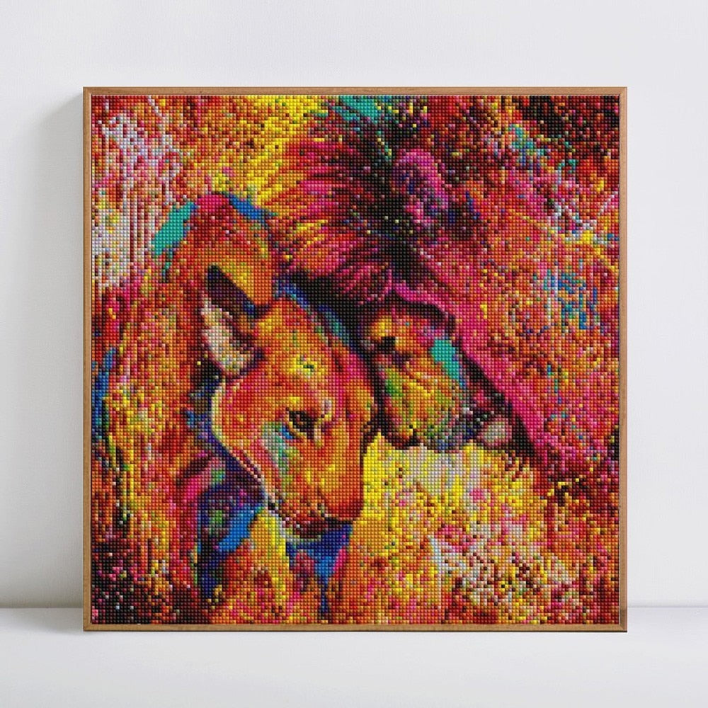 LION KING LOVE Diamond Painting Kit - DAZZLE CRAFTER