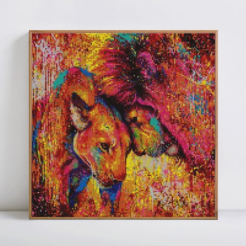 Image of LION KING LOVE Diamond Painting Kit - DAZZLE CRAFTER