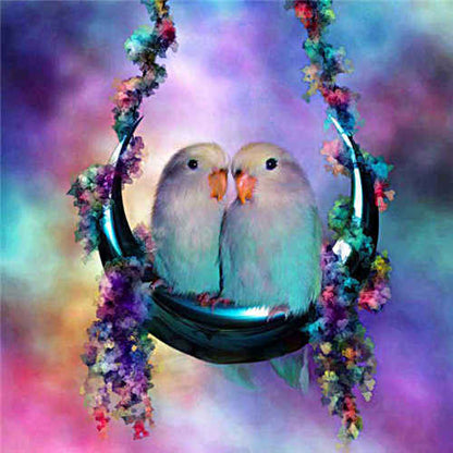 TWIN BIRDS & FLOWERS Diamond Painting Kit - DAZZLE CRAFTER