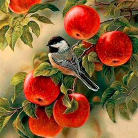Image of TWIN BIRDS & FLOWERS Diamond Painting Kit - DAZZLE CRAFTER