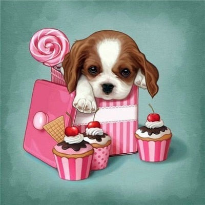Image of CUTE PUPPY SERIES Diamond Painting Kit - DAZZLE CRAFTER