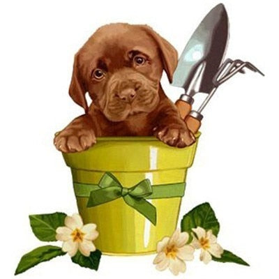 Image of CUTE PUPPY SERIES Diamond Painting Kit - DAZZLE CRAFTER
