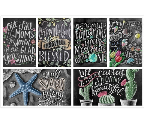 Image of CHALKBOARD QUOTES ON  LIFE & LOVE  Diamond Painting Kit - DAZZLE CRAFTER