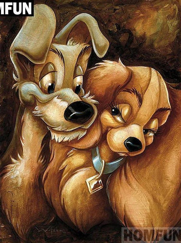 Image of Dogs in Love Diamond Painting Kit - DAZZLE CRAFTER