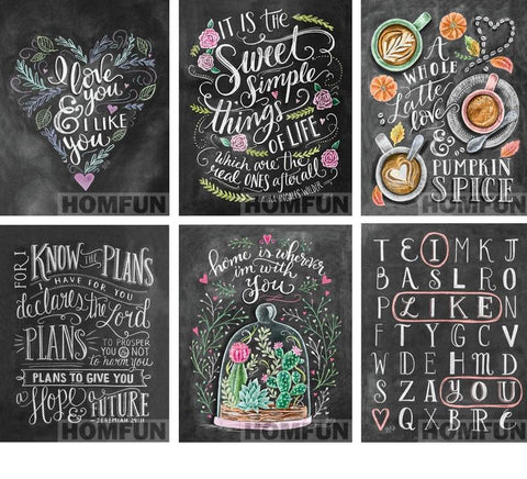 Image of CHALKBOARD COLLECTION - LIFE QUOTES Diamond Painting Kit - DAZZLE CRAFTER