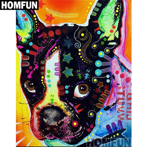 Image of COLORFUL DOG 1 Diamond Painting Kit - DAZZLE CRAFTER