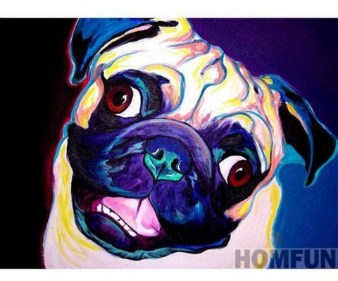 Image of COLORFUL PUG Diamond Painting Kit - DAZZLE CRAFTER