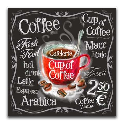 Image of Coffee Cafe Poster Diamond Painting Kit - DAZZLE CRAFTER