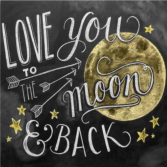 LOVE YOU TO THE MOON Diamond Painting Kit - DAZZLE CRAFTER