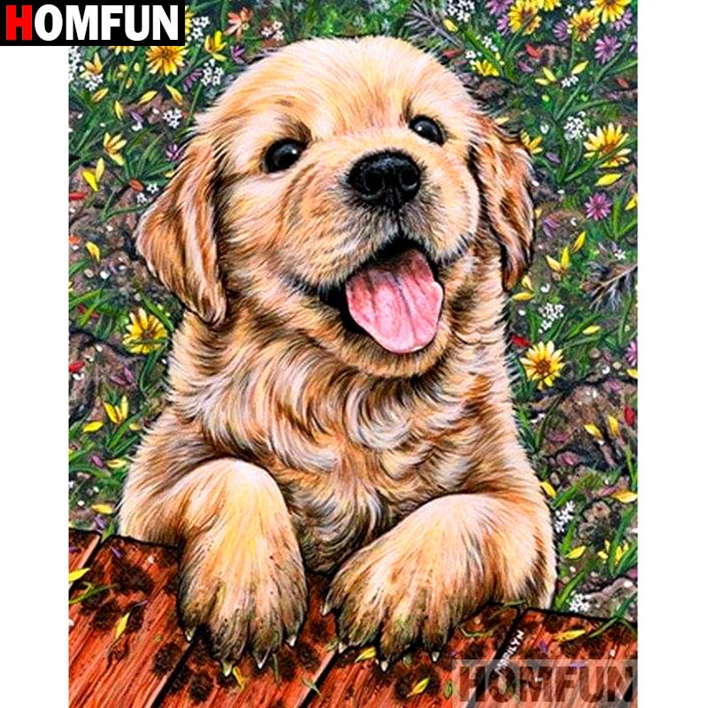 Smiling Puppy Diamond Painting Kit - DAZZLE CRAFTER