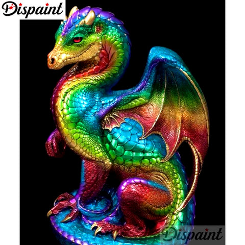 Image of MULTICOLOR DRAGON Diamond Painting Kit - DAZZLE CRAFTER