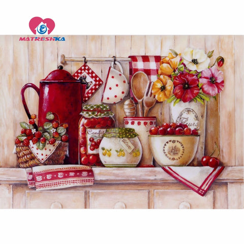 Image of MY KITCHEN SHELF Diamond Painting Kit - DAZZLE CRAFTER