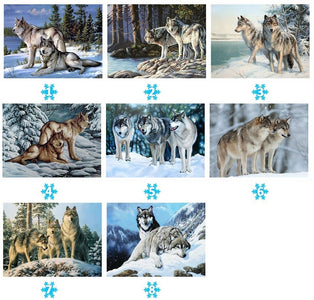 WOLVES IN THE SNOW SERIES Diamond Painting Kit - DAZZLE CRAFTER